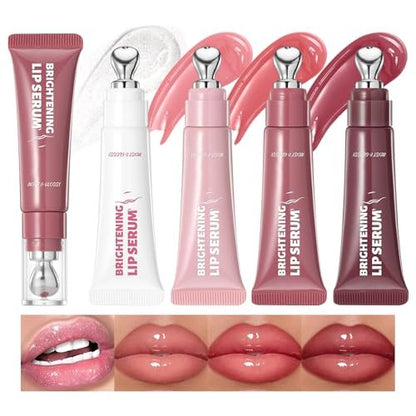Bekoeen 4Pcs Tinted Lip Gloss Set - Hydrating Lip Plumper with High Shine Glass Finish, Long-Lasting Moisturizing Jelly Lipstick for Women