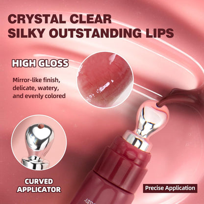 Bekoeen 4Pcs Tinted Lip Gloss Set - Hydrating Lip Plumper with High Shine Glass Finish, Long-Lasting Moisturizing Jelly Lipstick for Women