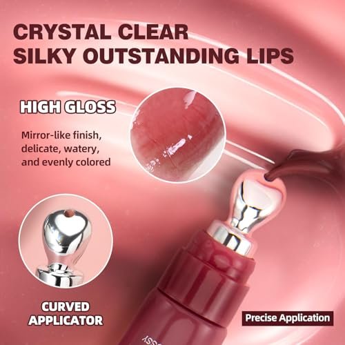 Bekoeen 4Pcs Tinted Lip Gloss Set - Hydrating Lip Plumper with High Shine Glass Finish, Long-Lasting Moisturizing Jelly Lipstick for Women - görsel 6