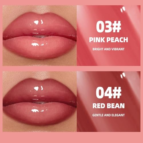Bekoeen 4Pcs Tinted Lip Gloss Set - Hydrating Lip Plumper with High Shine Glass Finish, Long-Lasting Moisturizing Jelly Lipstick for Women - görsel 12