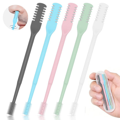 CNURO 5-Pack 360° Rotating Nose Hair Trimmer - Upgraded Double-Sided Nose Hair Cutter for Men and Women (White, Gray, Pink, Blue, Green)