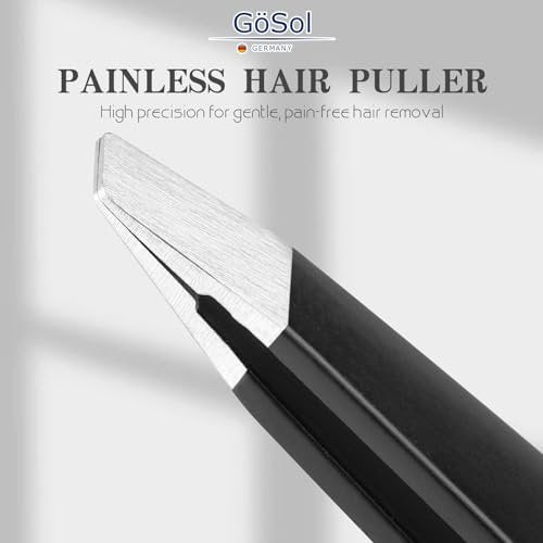 4-Piece Professional Stainless Steel Tweezers Set - Slant, Pointed & Flat Tips for Eyebrow & Facial Hair Removal - görsel 8