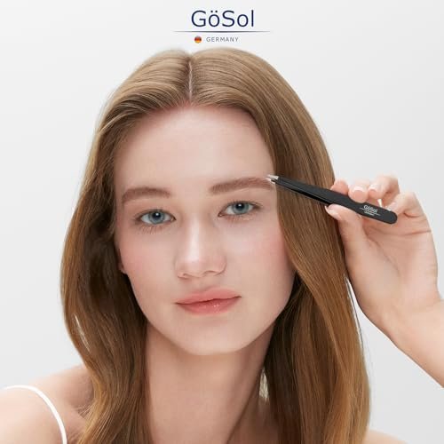 4-Piece Professional Stainless Steel Tweezers Set - Slant, Pointed & Flat Tips for Eyebrow & Facial Hair Removal - görsel 4