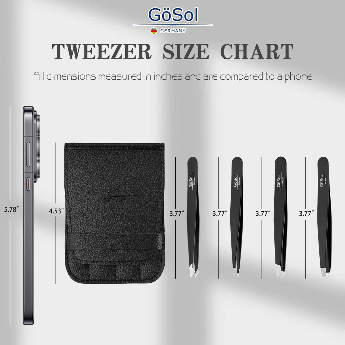 4-Piece Professional Stainless Steel Tweezers Set - Slant, Pointed & Flat Tips for Eyebrow & Facial Hair Removal - görsel 15