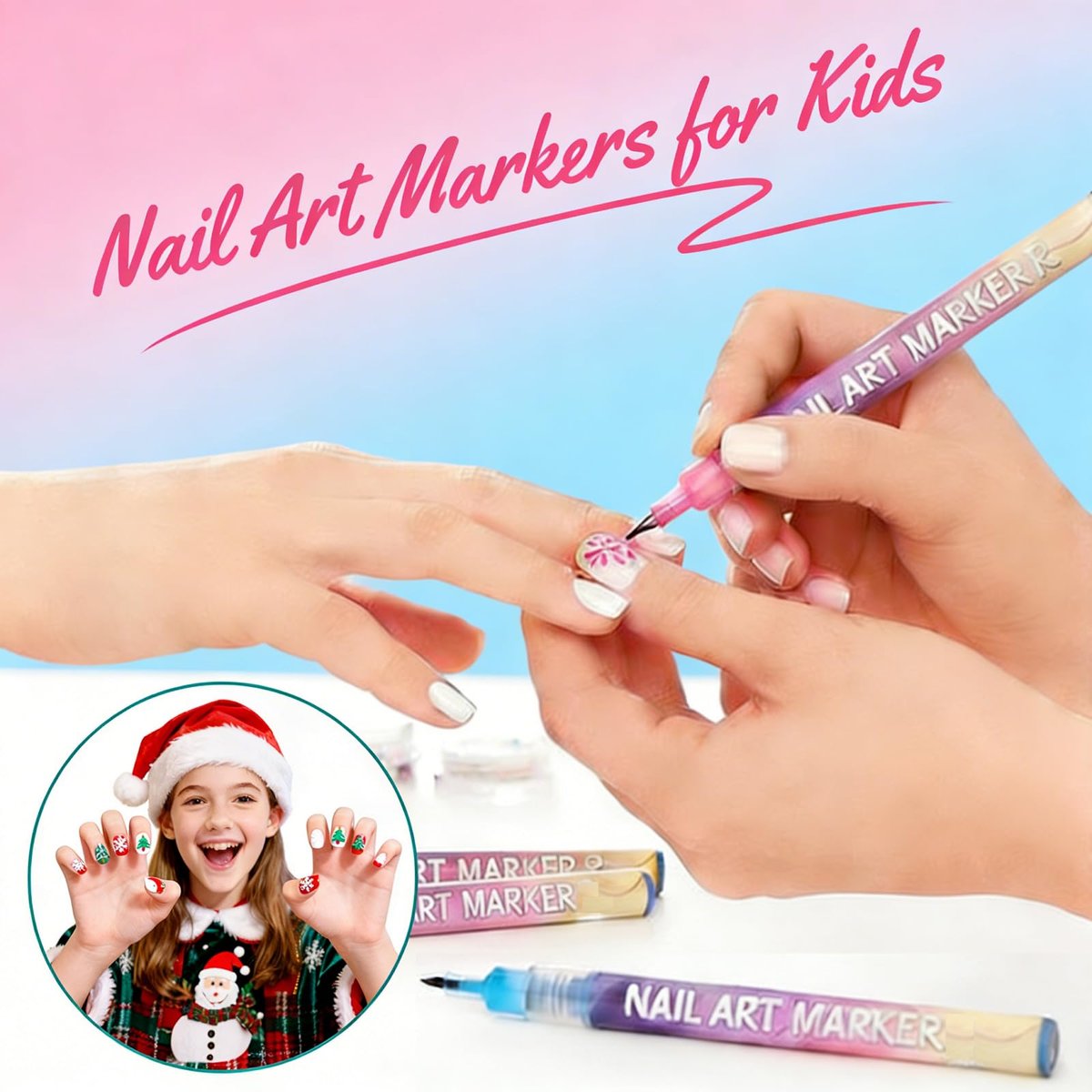 MUZAMOX Nail Art Pens - 12-Color Kit with 0.5mm Fine Tip, Quick-Dry Nail Polish Pens for Painting, Dotting & Drawing Designs Avelisse
