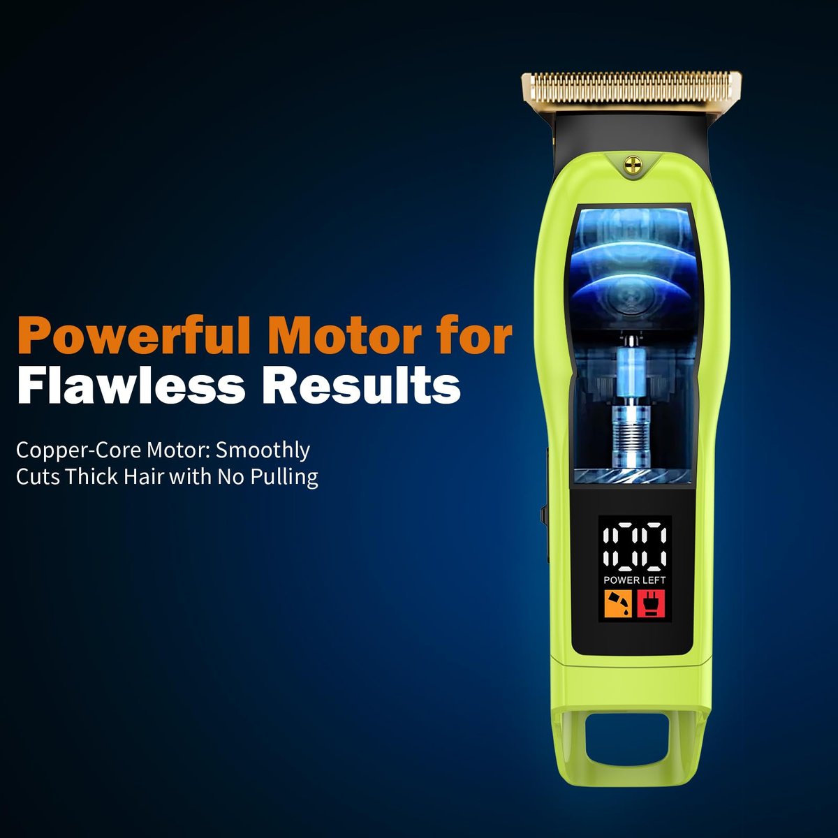 Elehomyou Beard Trimmer for Men, Rechargeable Cordless Hair Clipper with LED Display & Hangable Design, 180min Runtime, 6 Combs, Type-C Charging for Face, Neck, Groin & Manscaping, Ideal Gift - görsel 11