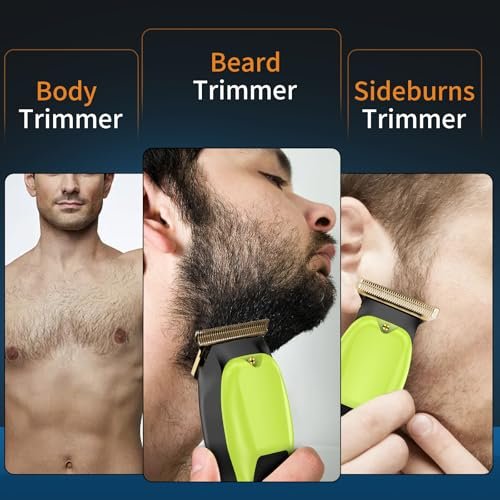 Elehomyou Beard Trimmer for Men, Rechargeable Cordless Hair Clipper with LED Display & Hangable Design, 180min Runtime, 6 Combs, Type-C Charging for Face, Neck, Groin & Manscaping, Ideal Gift - görsel 14