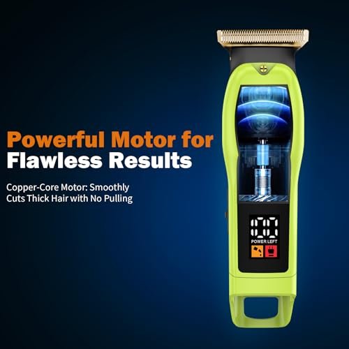 Elehomyou Beard Trimmer for Men, Rechargeable Cordless Hair Clipper with LED Display & Hangable Design, 180min Runtime, 6 Combs, Type-C Charging for Face, Neck, Groin & Manscaping, Ideal Gift - görsel 12
