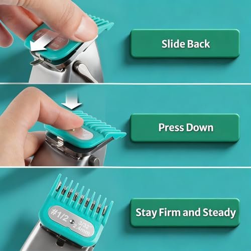LAVEST Clipper Guards Set Compatible with Andis & Oster – #0 to #8 (1/16" to 1") – Multicolor Avelisse