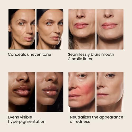 Hush Glow™ Foundation Cushion SPF 30 – Skincare-Infused Lightweight Foundation with Mushroom Applicator for Mature Skin, Hyaluronic Acid & Peptides, Buildable Natural Coverage (Brunet Brown) Avelisse
