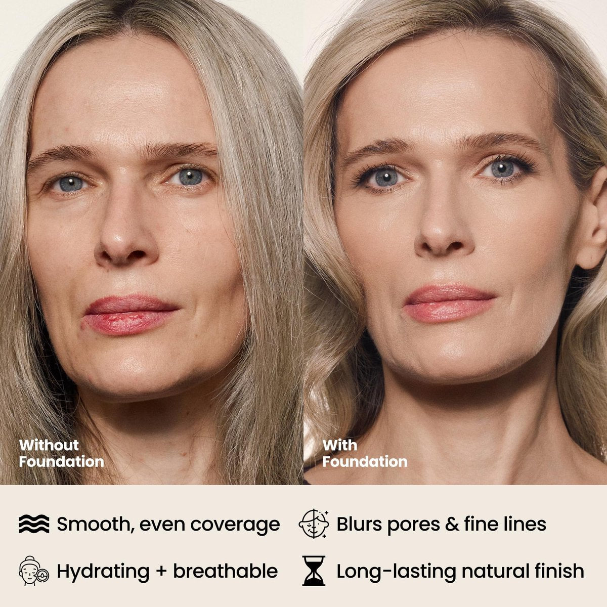 Hush Glow™ Foundation Cushion SPF 30 – Skincare-Infused Lightweight Foundation with Mushroom Applicator for Mature Skin, Hyaluronic Acid & Peptides, Buildable Natural Coverage (Brunet Brown) Avelisse