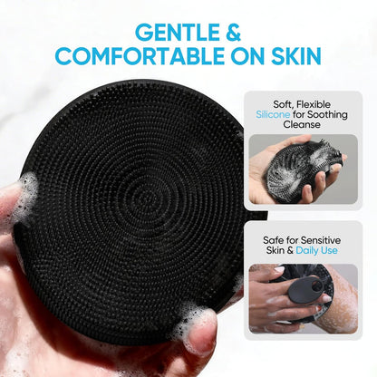 ProBliva Silicone Body Scrubber for Shower - Gentle Exfoliating & Lather Boosting Soft Silicone Cleansing Brush, Deep Clean for Sweat- and Moisture-Prone Areas with Body Wash, for Men & Women Avelisse