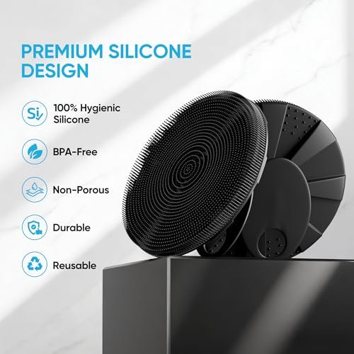 ProBliva Silicone Body Scrubber for Shower - Gentle Exfoliating & Lather Boosting Soft Silicone Cleansing Brush, Deep Clean for Sweat- and Moisture-Prone Areas with Body Wash, for Men & Women Avelisse