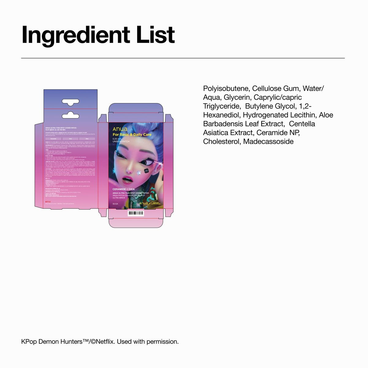 Anua Ultra-Thin Spot Cover Patch - Invisible Hydrocolloid Acne Patch with Centella for Sensitive Skin, Cute Pimple Patches, Korean Skincare, 55 Count Avelisse