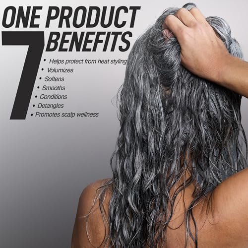 Silverist Holistic Benefits Leave-In Hair Serum - Heat Protection, Volume & Hydration for Gray Hair & Scalp Care, Silicone-Free with Niacinamide & Hyaluronic Acid, 5.55 fl. oz Avelisse