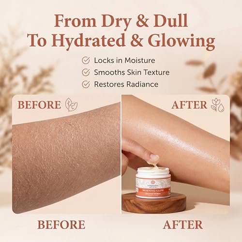Vitality Extracts Morning Glow Essential Oil Balm - Daily Skin Hydration with Beeswax & Vitamin E for All Skin Types, 2 oz Avelisse