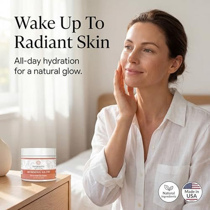 Vitality Extracts Morning Glow Essential Oil Balm - Daily Skin Hydration with Beeswax & Vitamin E for All Skin Types, 2 oz Avelisse