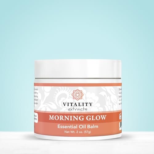 Vitality Extracts Morning Glow Essential Oil Balm - Daily Skin Hydration with Beeswax & Vitamin E for All Skin Types, 2 oz Avelisse