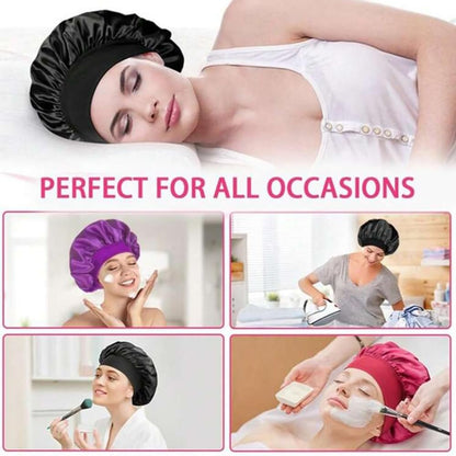 2-Pack Custom Silk Bonnet with Name for Women – Personalized Satin Hair Wrap for Sleeping, Curly, Braid & Black Hair