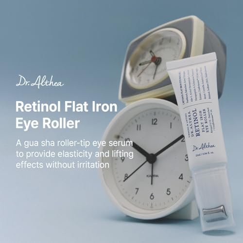 Dr.Althea Retinol Flat Iron Eye Roller | Face Lift Serum with Gua Sha Roller | Antiaging Care with Madecassoside & Centella & Hyaluronic Acid | Vegan Korean Skincare, 0.84 fl oz Avelisse