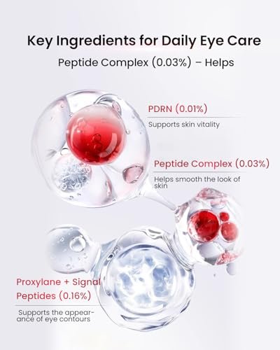 AMIRO 2-in-1 Red Light Eye Cream with Built-In Microcurrent Massager, PDRN Peptide Under Eye Treatment for Puffy, Tired-Looking Eyes, Hydrated & Firmer-Looking Skin, 1.06 oz Avelisse