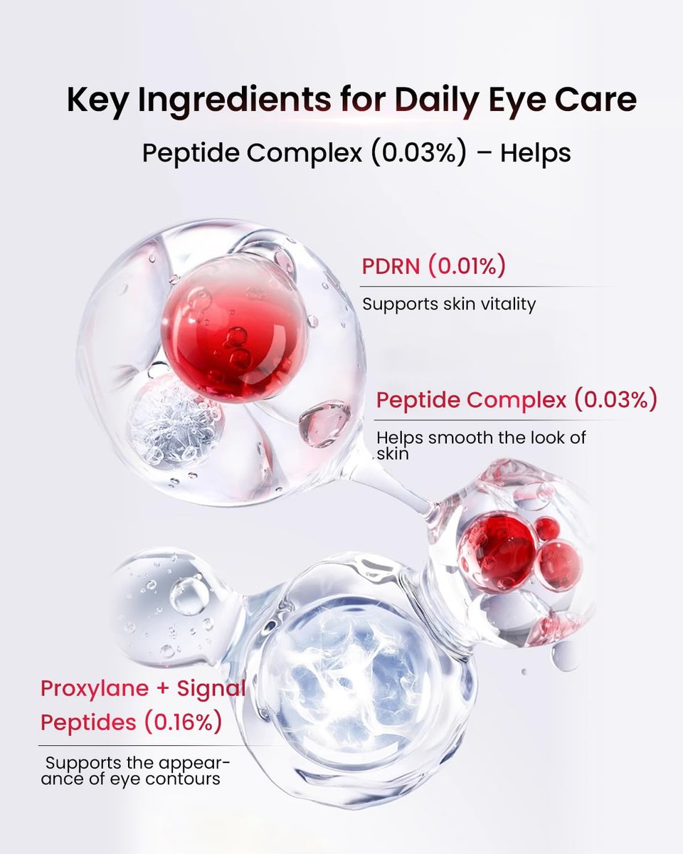 AMIRO 2-in-1 Red Light Eye Cream with Built-In Microcurrent Massager, PDRN Peptide Under Eye Treatment for Puffy, Tired-Looking Eyes, Hydrated & Firmer-Looking Skin, 1.06 oz Avelisse