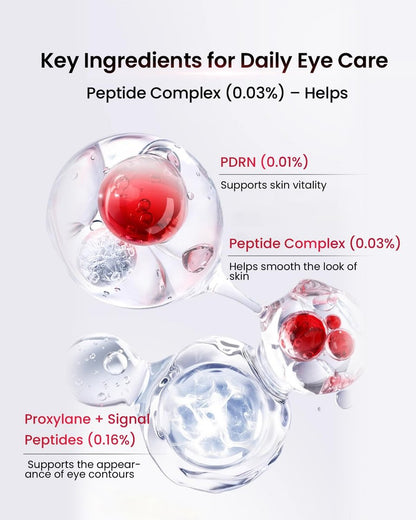 AMIRO 2-in-1 Red Light Eye Cream with Built-In Microcurrent Massager, PDRN Peptide Under Eye Treatment for Puffy, Tired-Looking Eyes, Hydrated & Firmer-Looking Skin, 1.06 oz Avelisse
