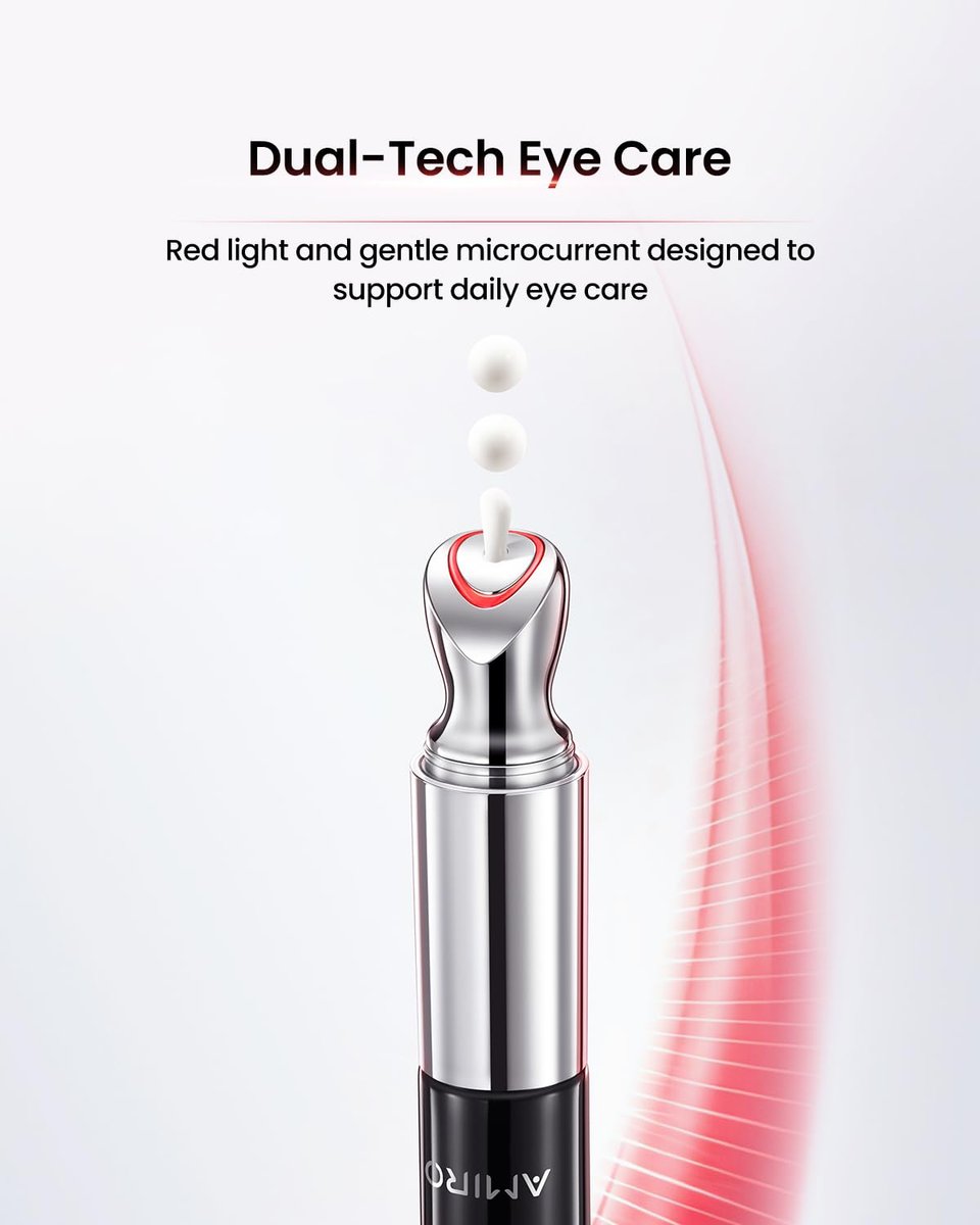 AMIRO 2-in-1 Red Light Eye Cream with Built-In Microcurrent Massager, PDRN Peptide Under Eye Treatment for Puffy, Tired-Looking Eyes, Hydrated & Firmer-Looking Skin, 1.06 oz Avelisse