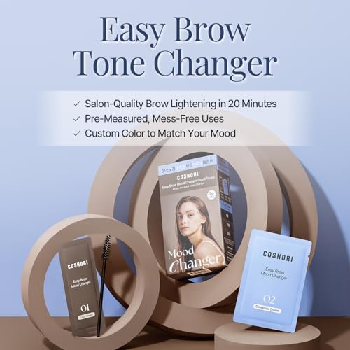 COSNORI Easy Brow Mood Changer Cloud Taupe – At-Home Brow Tinting Kit for Natural-Looking Soft Ash Brown Brows (5 Applications) Avelisse