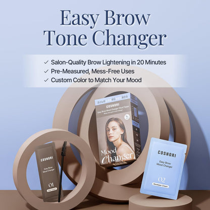 COSNORI Easy Brow Mood Changer Cloud Taupe – At-Home Brow Tinting Kit for Natural-Looking Soft Ash Brown Brows (5 Applications) Avelisse
