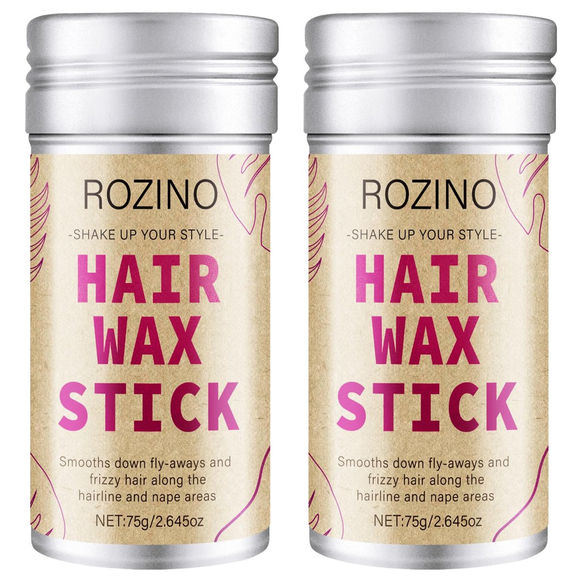 Hair Wax Stick for Flyaways Control & Styling Pomade, 2-Pack Non-Greasy Slick Stick for Women, Kids & Men – Tame Frizz, Sleek Ponytails & Buns, Nourishing Travel-Friendly Hair Wax - görsel 1