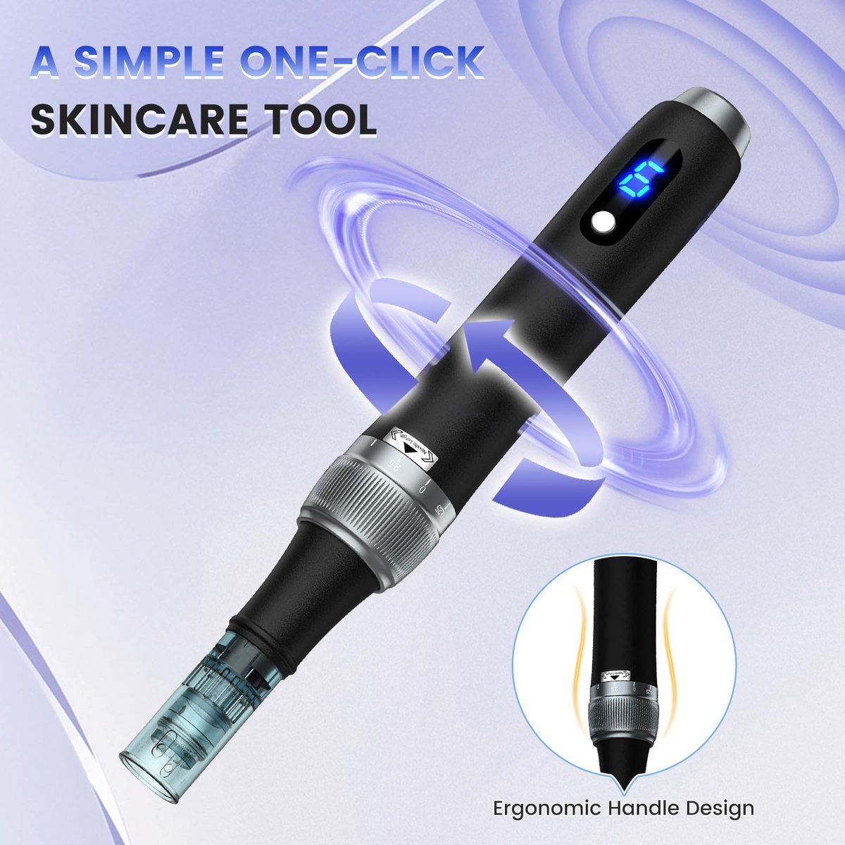 0.25mm Microneedle Derma Roller Pen - Micro Needle Roller for Home Skin Care - Goanpebl Avelisse