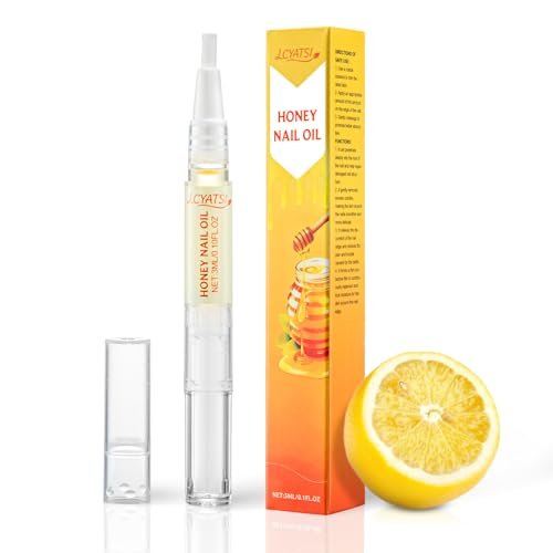 Honey Nail Oil Treatment for Growth and Strength - Cuticle Oil Pen to Nourish, Moisturize and Repair Dry, Brittle, Peeling and Damaged Nails Avelisse