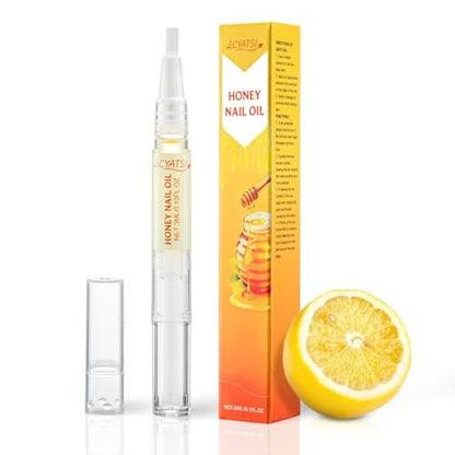 Honey Nail Oil Treatment for Growth and Strength - Cuticle Oil Pen to Nourish, Moisturize and Repair Dry, Brittle, Peeling and Damaged Nails Avelisse