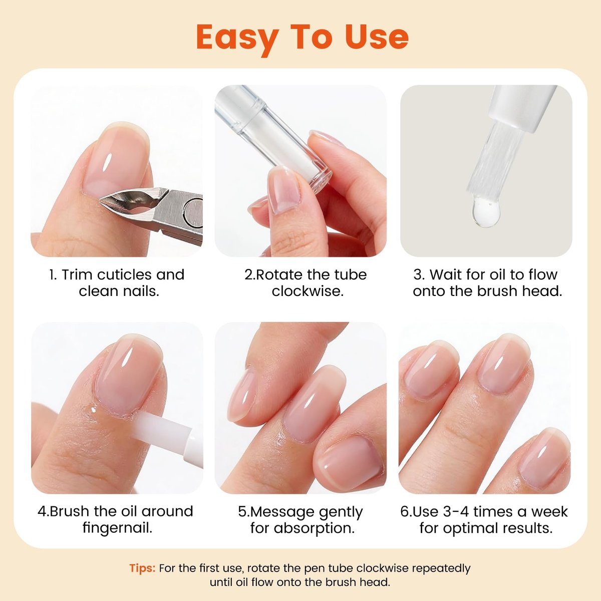Honey Nail Oil Treatment for Growth and Strength - Cuticle Oil Pen to Nourish, Moisturize and Repair Dry, Brittle, Peeling and Damaged Nails Avelisse