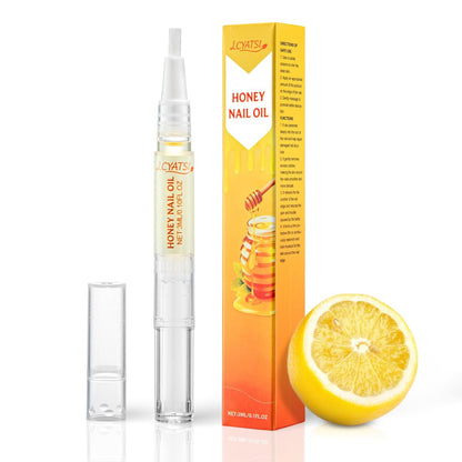 Honey Nail Oil Treatment for Growth and Strength - Cuticle Oil Pen to Nourish, Moisturize and Repair Dry, Brittle, Peeling and Damaged Nails Avelisse