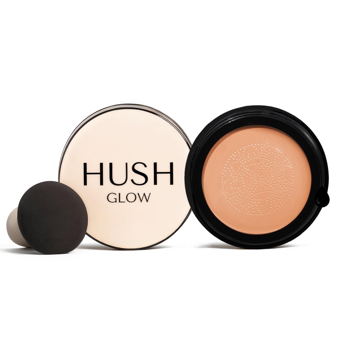 Hush Glow™ Foundation Cushion SPF 30 – Skincare-Infused Lightweight Foundation with Mushroom Applicator for Mature Skin, Hyaluronic Acid & Peptides, Buildable Natural Coverage, Non-Cakey Finish – Warm Avelisse