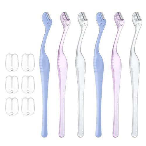 HJZHII 6 Pcs Eyebrow Razor for Women - Mini Eyebrow Trimmer with Precision Cover, Small Face Razor for Lip Hair Removal & Eyebrow Shaping Avelisse