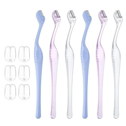 HJZHII 6 Pcs Eyebrow Razor for Women - Mini Eyebrow Trimmer with Precision Cover, Small Face Razor for Lip Hair Removal & Eyebrow Shaping Avelisse