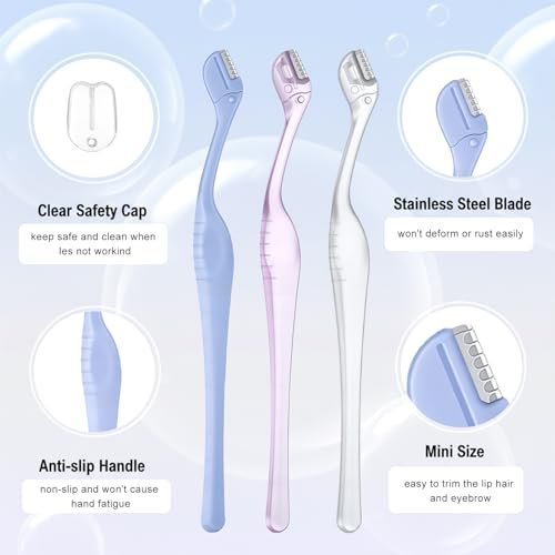 HJZHII 6 Pcs Eyebrow Razor for Women - Mini Eyebrow Trimmer with Precision Cover, Small Face Razor for Lip Hair Removal & Eyebrow Shaping Avelisse