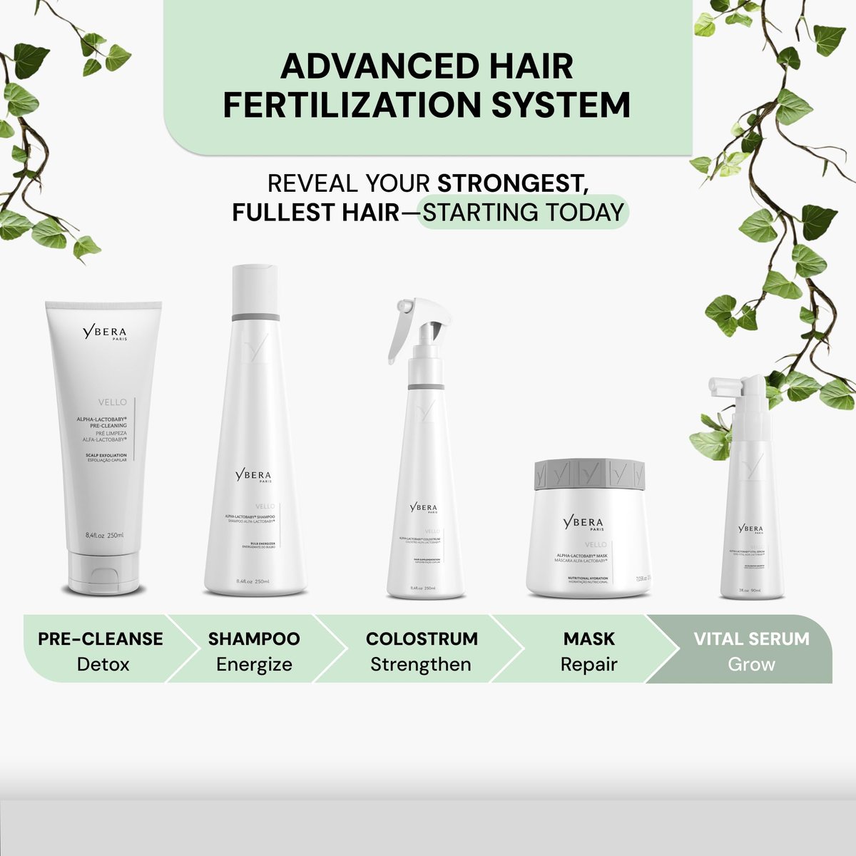 YBERA VELLO Serum for Thinning Hair with ALFA-LACTOBABY Technology – Scalp Serum for Hair Growth & Anti Hair Loss for Men and Women (3 Fl Oz) Avelisse