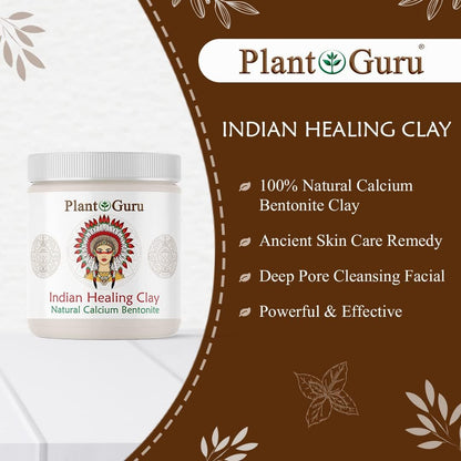 Plant Guru Calcium Bentonite Clay Powder 5 lbs – 100% Natural Indian Healing Clay for Deep Pore Cleansing Face & Body Mask, Detox for Hair, Acne, Bath Avelisse