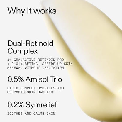 The INKEY List Starter Dual Retinol Serum - 0.5% Amisol Trio & 0.2% Symrelief, Gentle Skin Renewal, 1 Fl Oz Avelisse