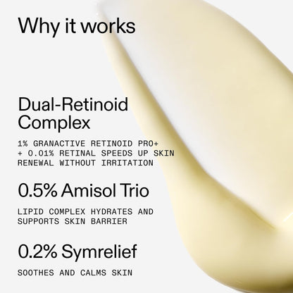 The INKEY List Starter Dual Retinol Serum - 0.5% Amisol Trio & 0.2% Symrelief, Gentle Skin Renewal, 1 Fl Oz Avelisse
