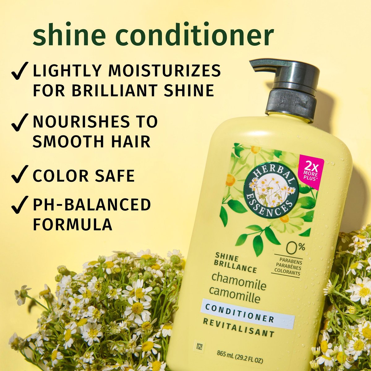 Herbal Essences Chamomile Shine Conditioner, 33.8 fl oz - Silky, Shiny Hair - görsel 3