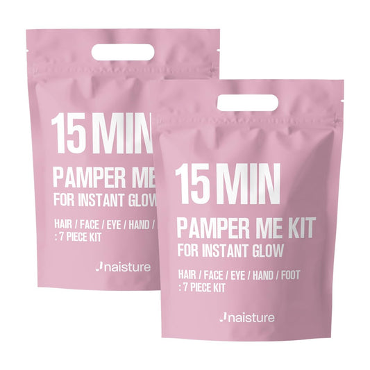 Naisture 15 Min Pamper Me Kit Duo Pack – Korean Spa Skincare Gift Sets for Women (14 Masks: Hair, Face, Eye, Hand & Foot) Avelisse