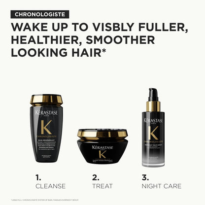 KÉRASTASE Chronologiste Travel Size Masque Intense Régénérant - Revitalizing Youth Mask for Hair Weakened by Signs of Aging, Hydrating, Infused with Hyaluronic Acid & Abyssine, 2.5 Fl Oz