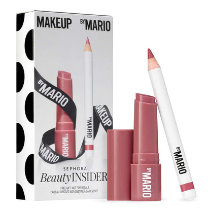 MAKEUP BY MARIO Rosewood Glow Lip Kit - Mini MoistureGlow Plumping Lip Serum & Ultra Suede Sculpting Lip Pencil, Rich Mauve - Hydrating Plumping Lip Duo, Travel Size Avelisse