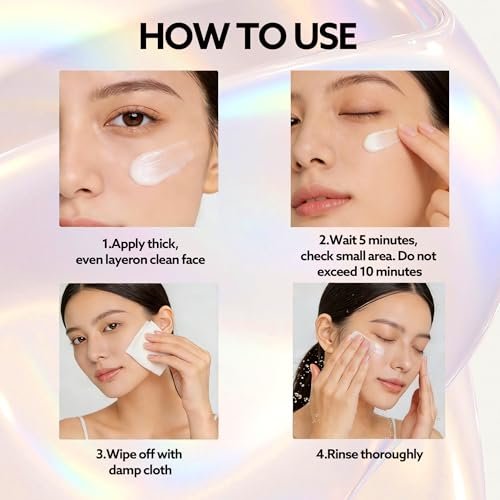 Elixbloom Facial Hair Removal Cream for Women – Painless & Gentle for Sensitive Skin, Chin, Upper Lip, Cheeks, 1.69 Fl Oz Avelisse