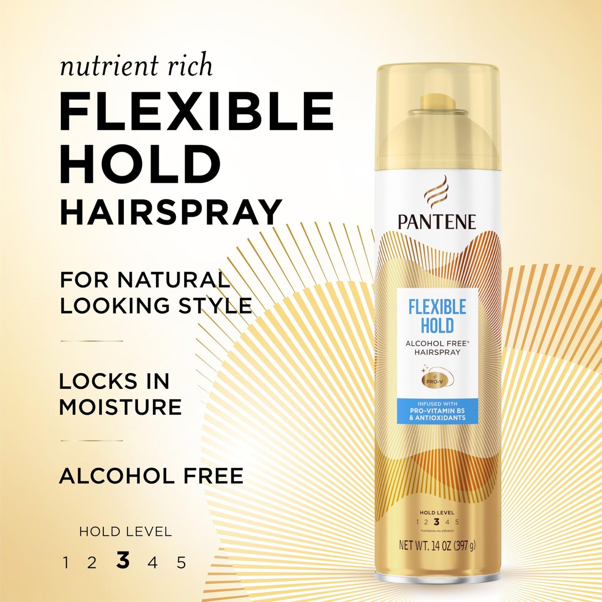Pantene Alcohol-Free Flexible Hold Hairspray Level 3, 14 oz - görsel 4